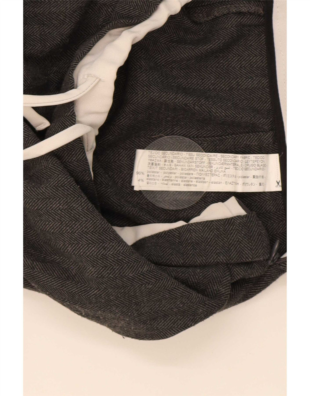 Женские брюки свободного кроя Zara Medium W30 L30, серый полиэстер с узором «в ёлочку»