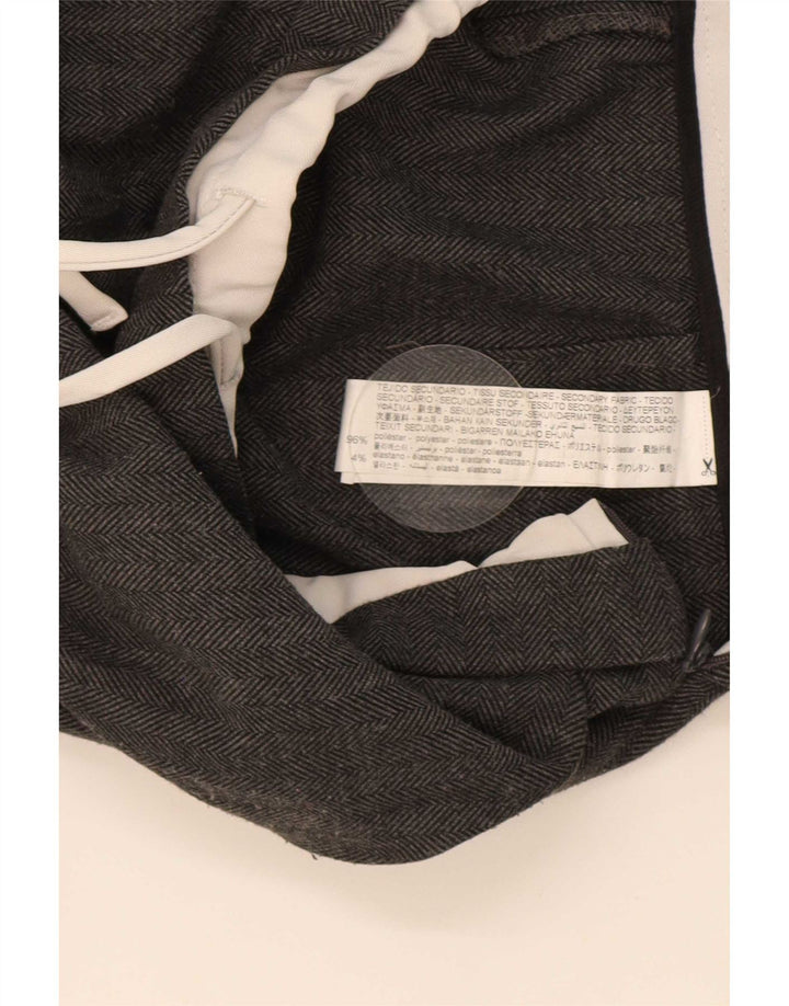 Женские брюки свободного кроя Zara Medium W30 L30, серый полиэстер с узором «в ёлочку»