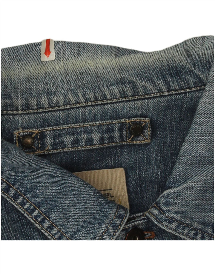 Мужская джинсовая куртка Camel Active UK 38, хлопок среднего синего цвета