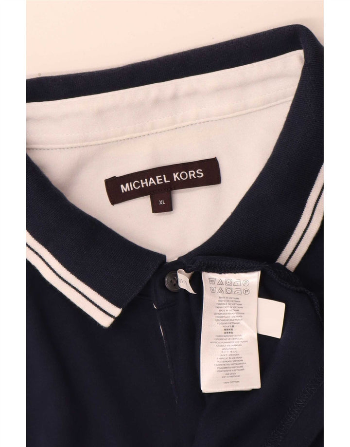 Мужская рубашка поло Michael Kors Regular, XL, темно-синяя, хлопок