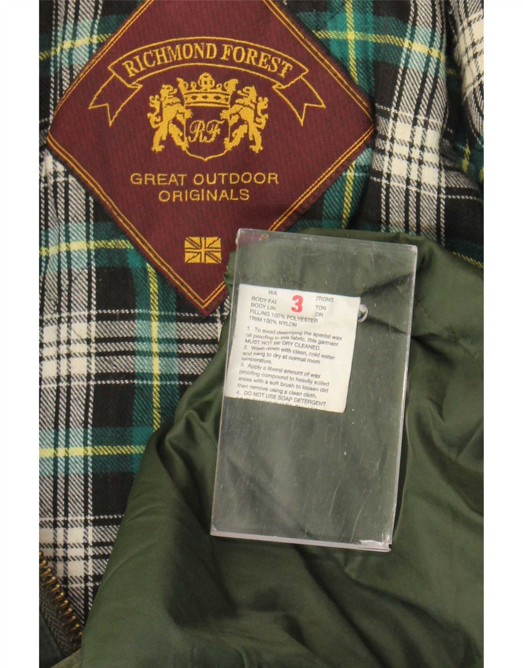 Мужская куртка из вощеного хлопка Richmond Forest UK 42 XL зеленая