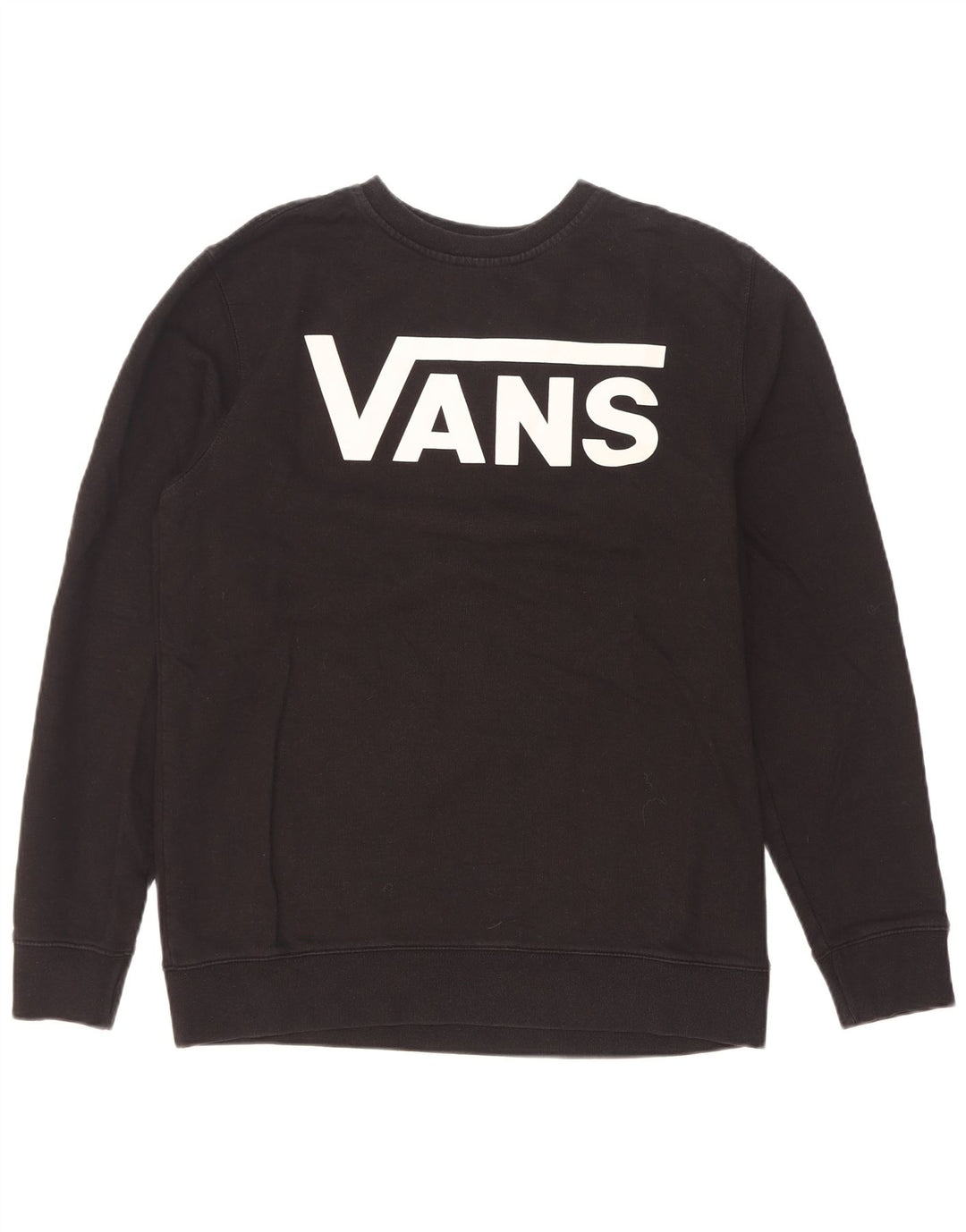 Мужской свитшот с рисунком Vans, хлопковый джемпер среднего размера, черный