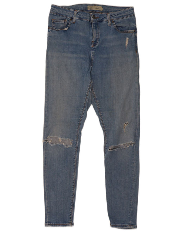 Женские потертые джинсы скинни Topshop Jamie W30 L28, синий хлопок