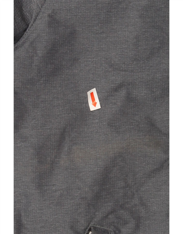 SUPERDRY Womens Windcheater Hooded Windbreaker Jacket UK 14 Medium Grey Vintage Superdry and Second-Hand Superdry from Messina Hembry 