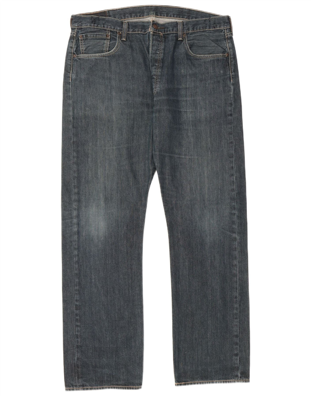 Мужские прямые джинсы LEVI'S 501 W38 L34 синие, хлопок