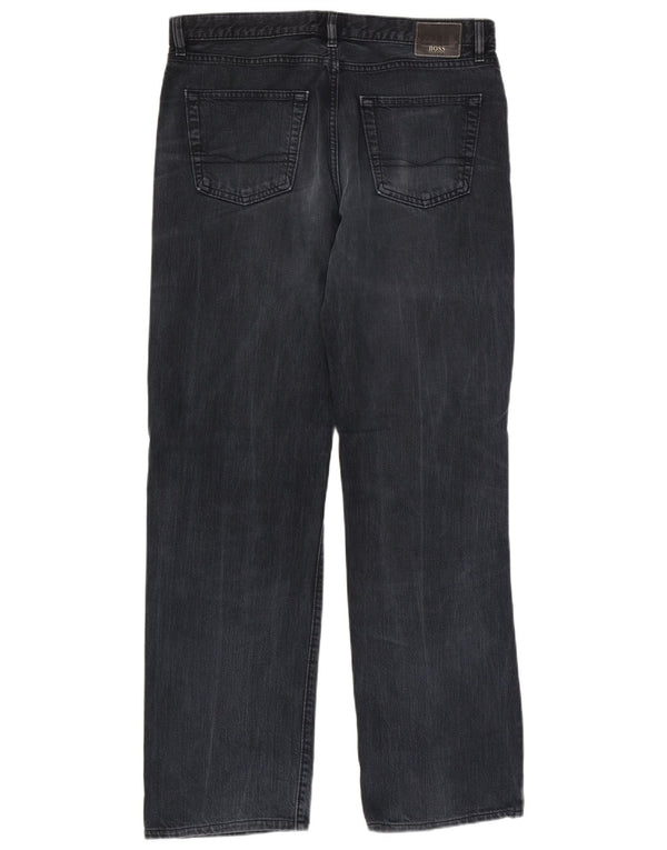 Мужские прямые джинсы Hugo Boss W35 L34 темно-синие, хлопок