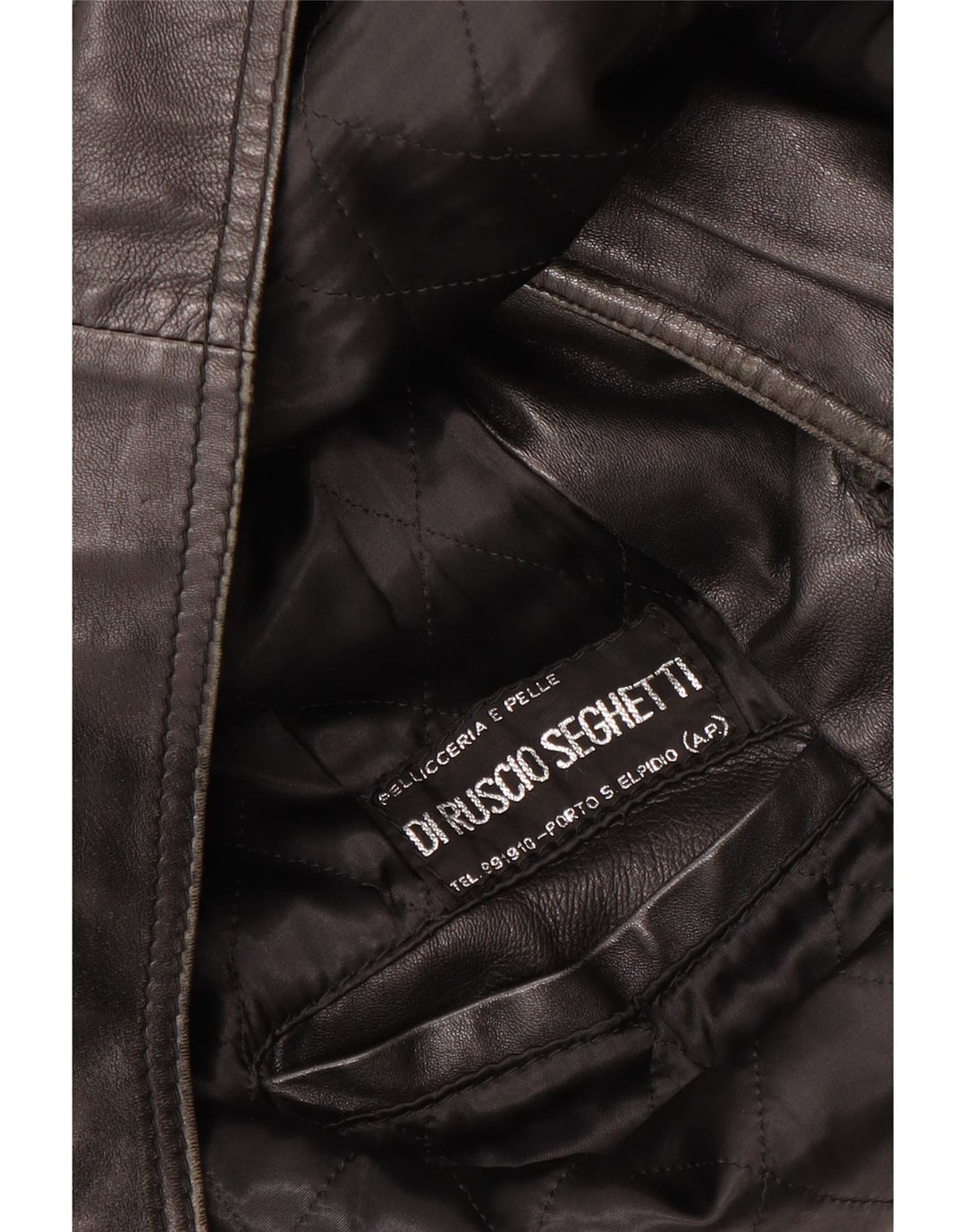 Мужская кожаная куртка VINTAGE UK 40, большая черная кожаная