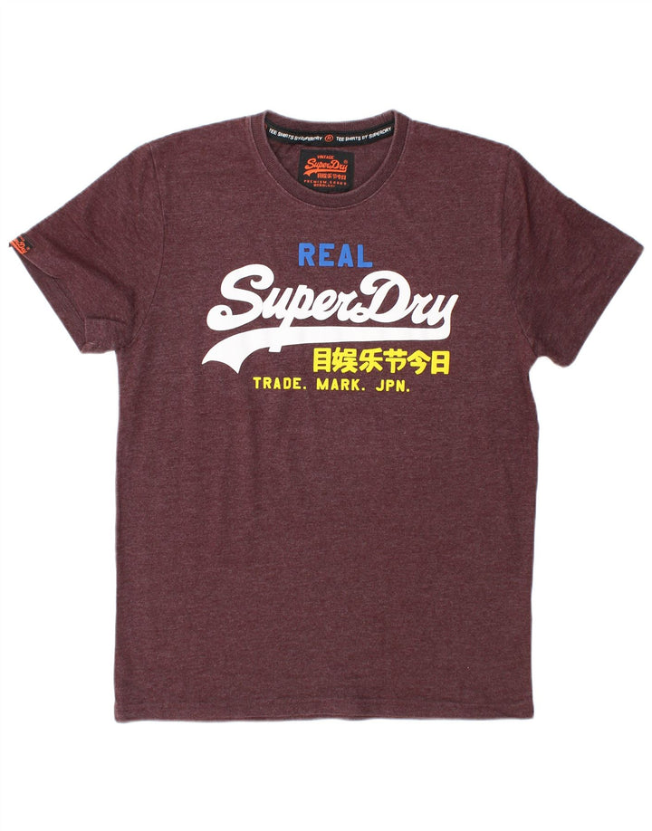 Мужская футболка с рисунком Superdry Top XL Бордовый полиэстер