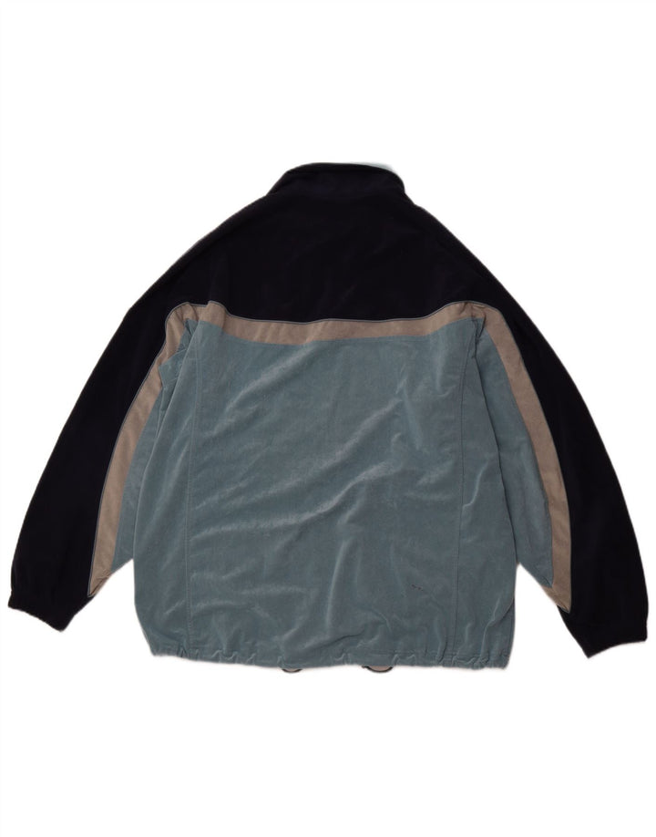 Мужской спортивный костюм ASICS, верхняя куртка, большая синяя спортивная куртка из полиэстера с цветными блоками