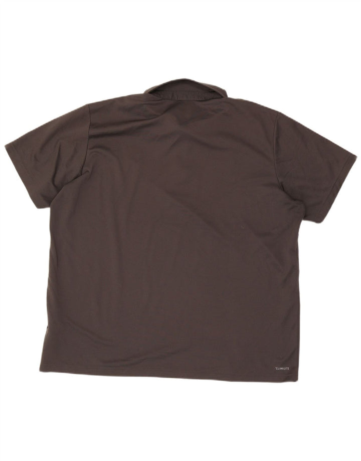 Мужская рубашка-поло Adidas Climalite 2XL серая, полиэстер