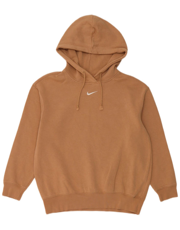 Мужской джемпер с капюшоном свободного покроя Nike XS, бежевый, хлопок