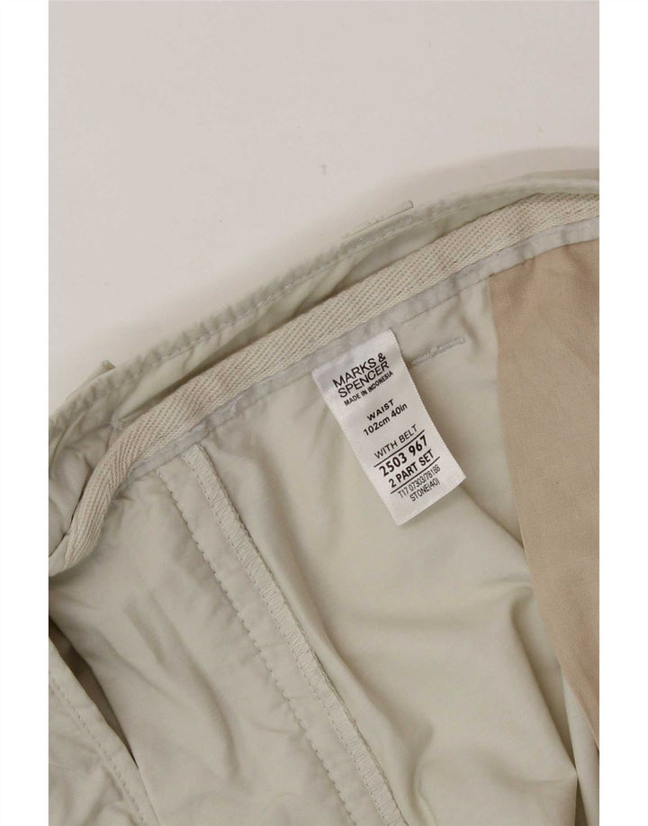 Мужские шорты карго Marks & Spencer W40 XL, бежевые, хлопок