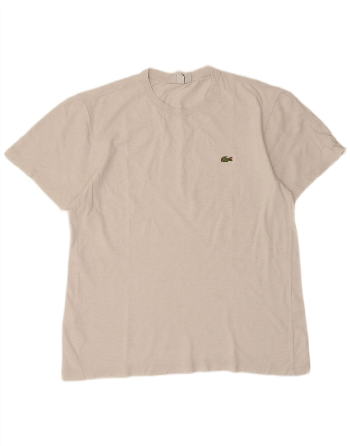Мужская футболка Lacoste, размер 4, средний белый хлопок