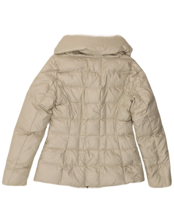 ZARA Womens Padded Jacket UK 10 Small Off White Polyester