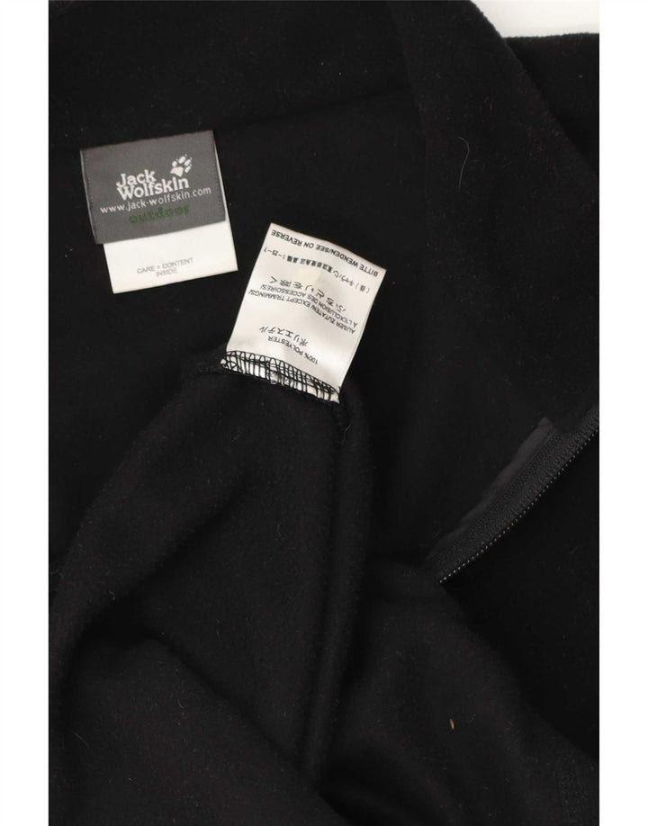 Мужской флисовый джемпер Jack Wolfskin с воротником на молнии 2XL, черный полиэстер