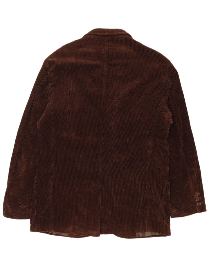 HERMAN & SONS Мужской вельветовый пиджак с 3 пуговицами IT 48 Средний коричневый