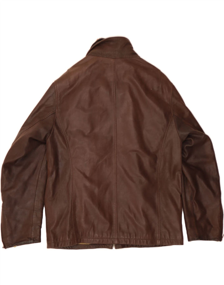 Мужская кожаная куртка OAKWOOD UK 40, большая коричневая