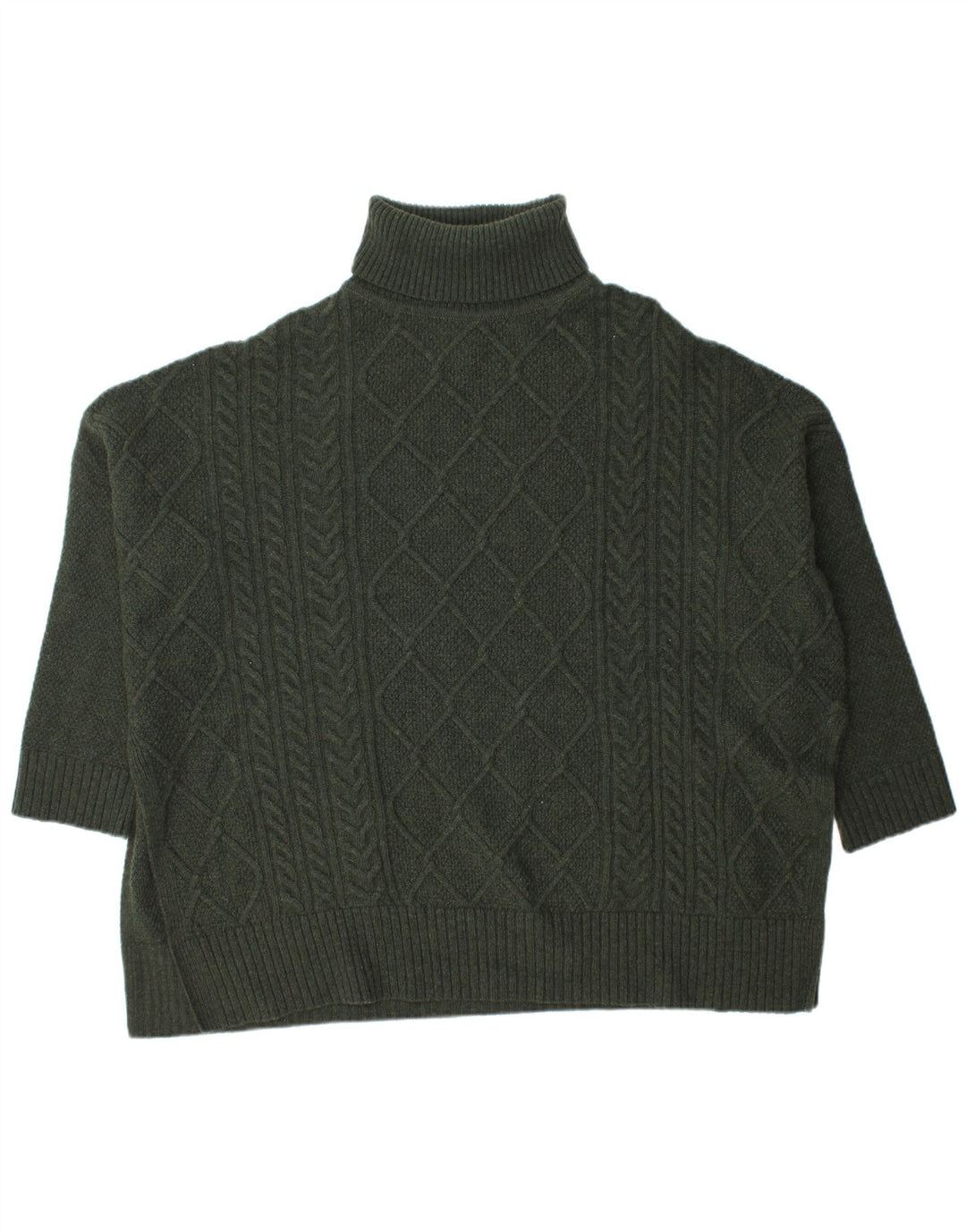 Женский джемпер Barbour Burne Cape с высоким воротником, свитер, Великобритания 14, средний зеленый цвет, шерсть