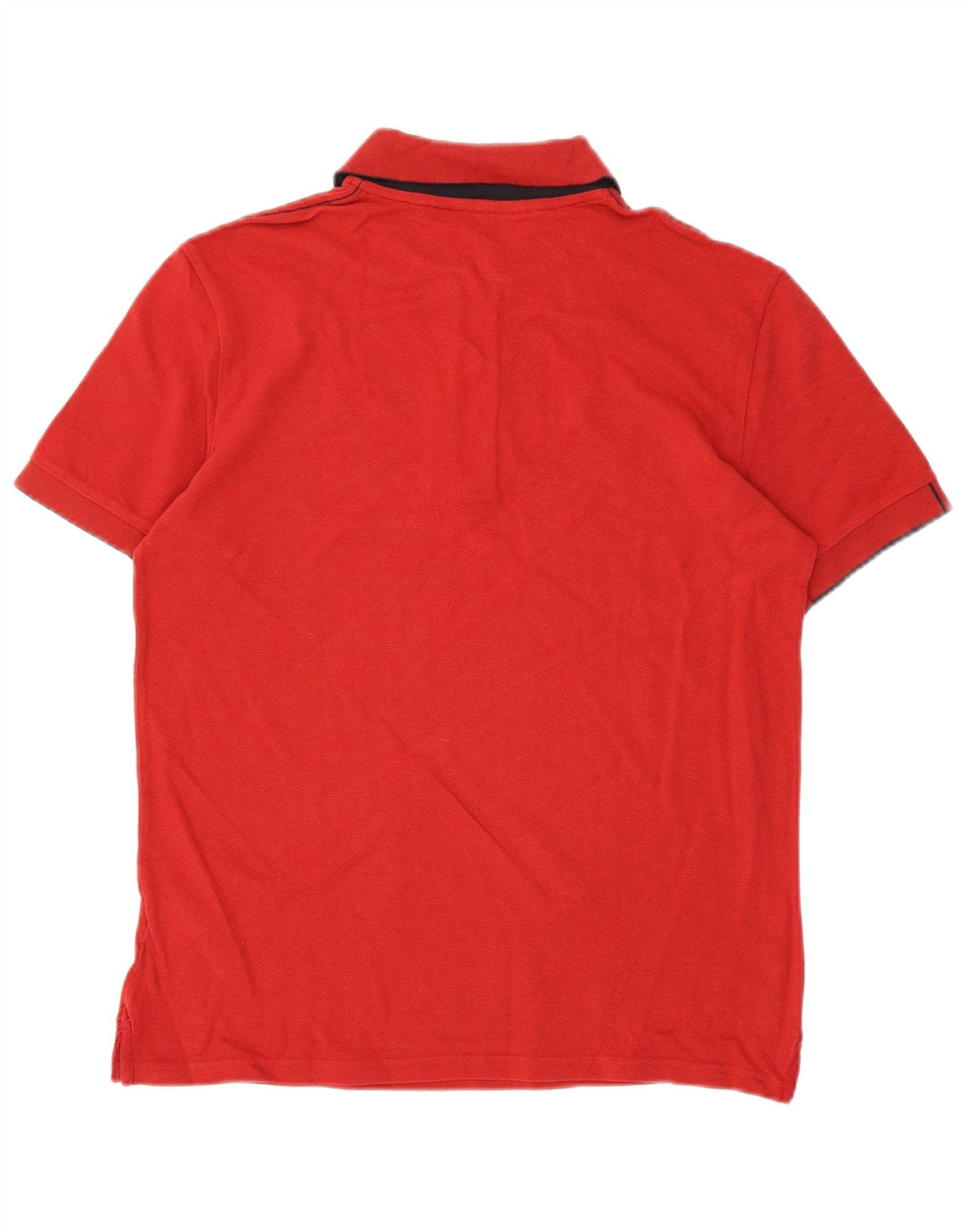 TRUSSARDI Mens Polo Shirt Medium Red Cotton