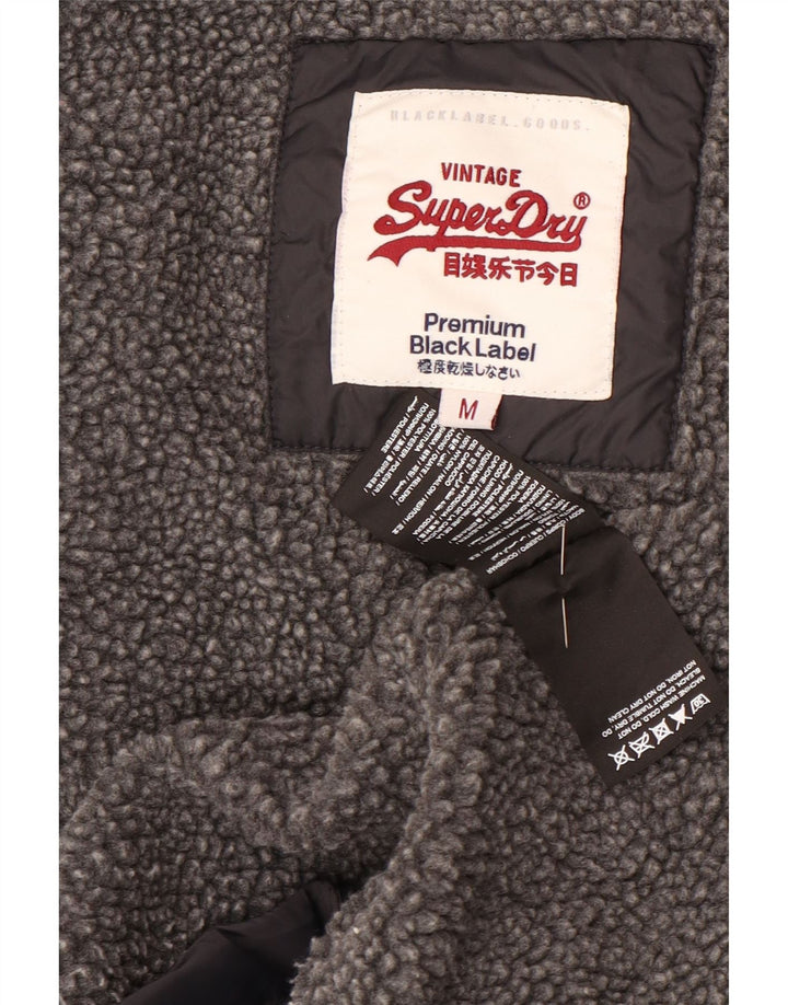 SUPERDRY Мужской утепленный жилет с капюшоном UK 38, средний темно-синий, нейлон