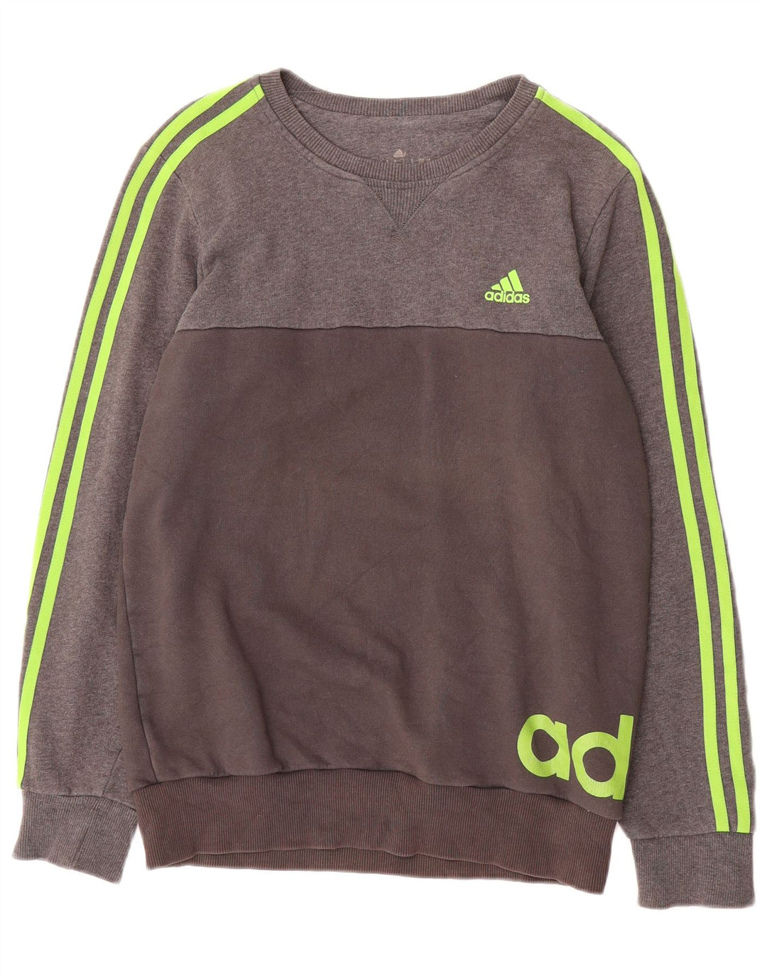 Мужской свитшот Adidas с графическим рисунком, маленький серый хлопковый джемпер