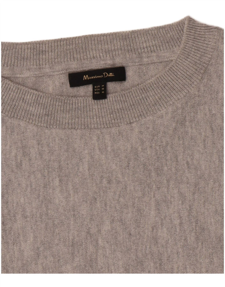 Женский укороченный свитшот Massimo Dutti UK 14, средний серый в крапинку
