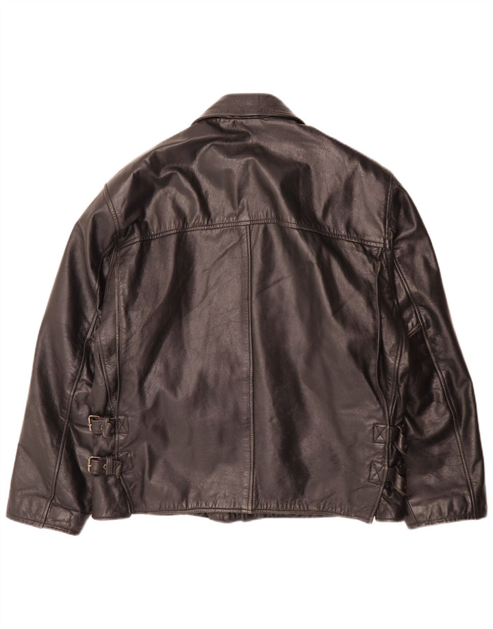 Винтажная мужская кожаная куртка IT 48 Medium Black