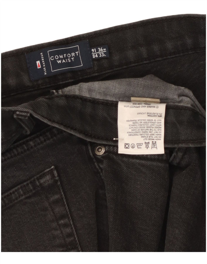 Мужские прямые джинсы Marks & Spencer W36 L27, черный хлопок