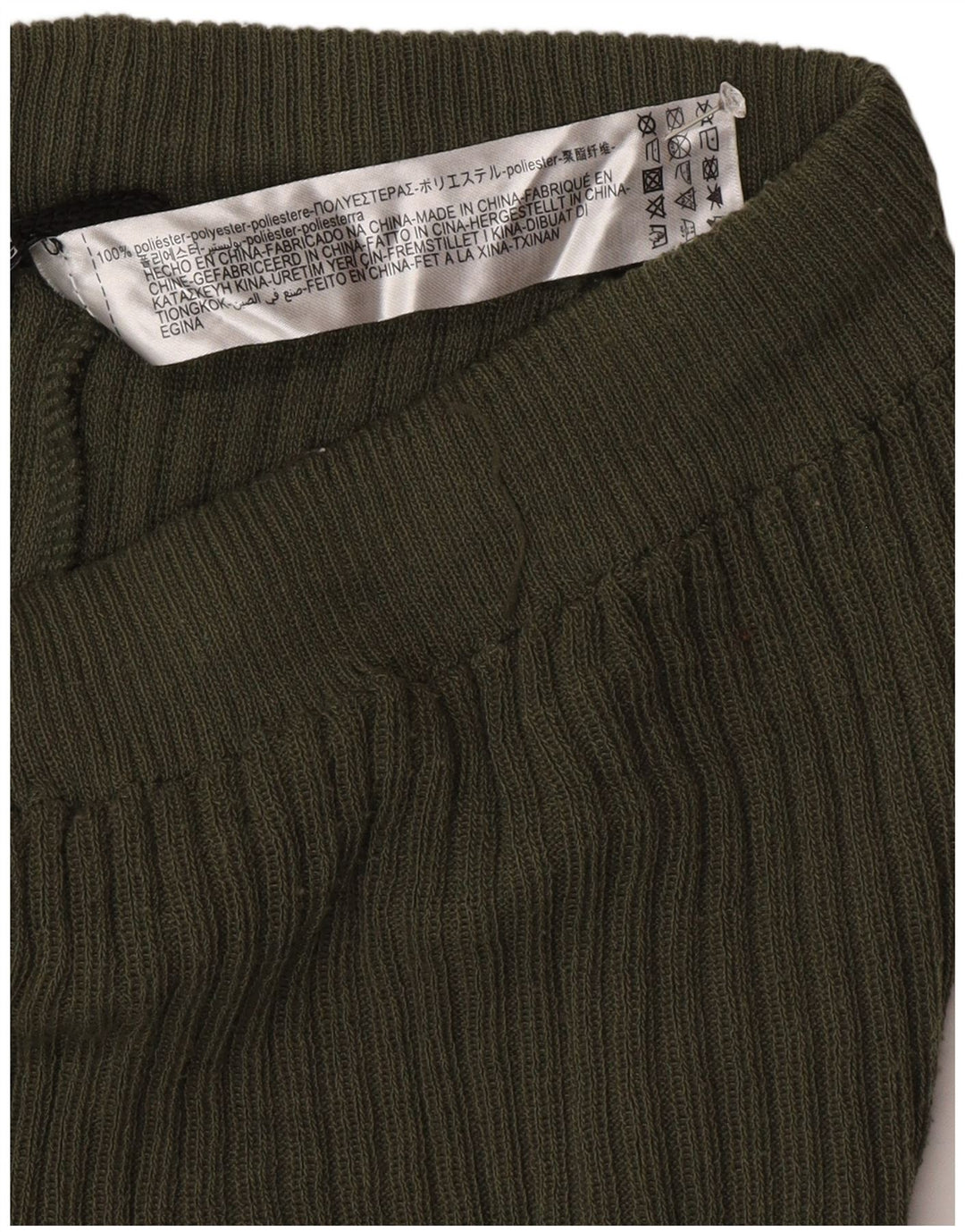 Женские вязаные леггинсы-клеш Zara UK 12, средний зеленый полиэстер
