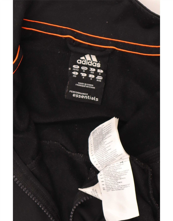 Мужская спортивная куртка Adidas UK 40/42, средний черный полиэстер