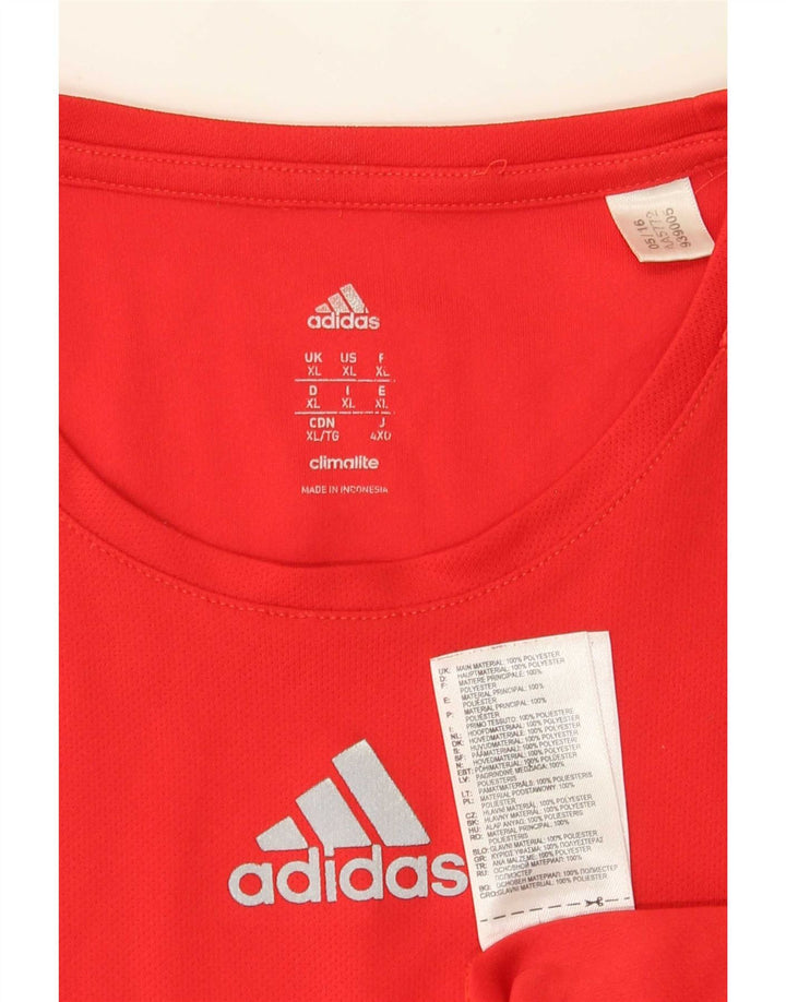 Adidas Мужская футболка Climalite Top XL Красный Полиэстер