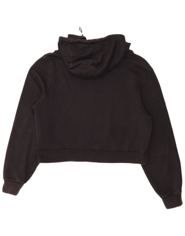 Женский укороченный джемпер с капюшоном Ellesse UK 14, черный, хлопок