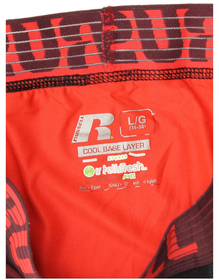 Мужские леггинсы Russell Athletic, большие бордовые цветные блоки