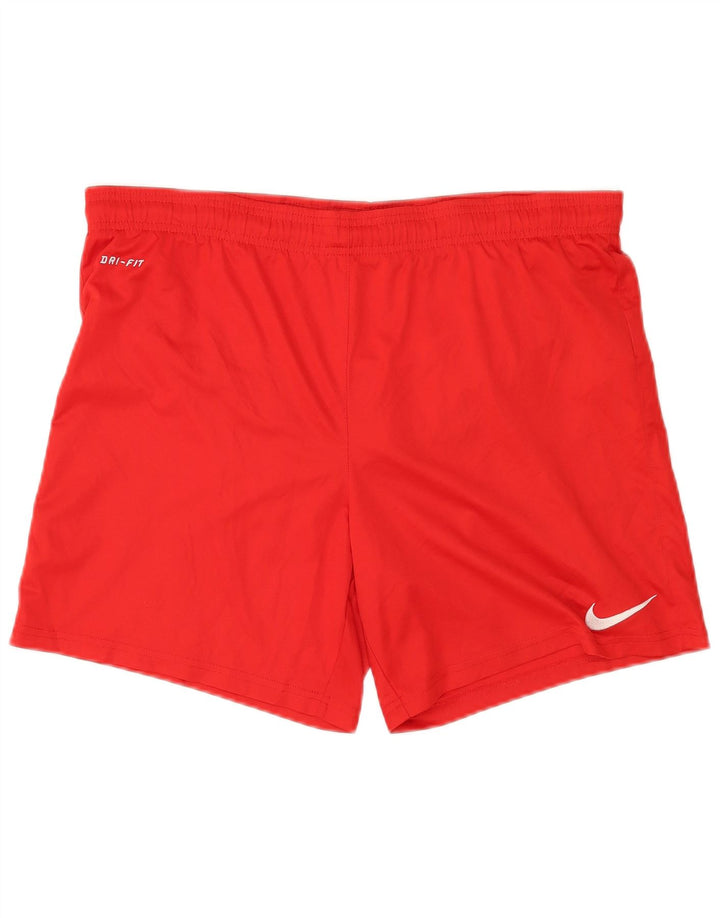 Мужские спортивные шорты Nike Dri Fit из полиэстера среднего красного цвета