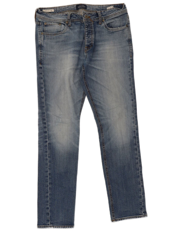 Мужские джинсы Jack & Jones Tim Slim W33 L32, синий хлопок