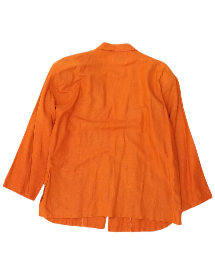 Винтажный женский пиджак на 1 пуговице, Великобритания, 18 XL, оранжевый