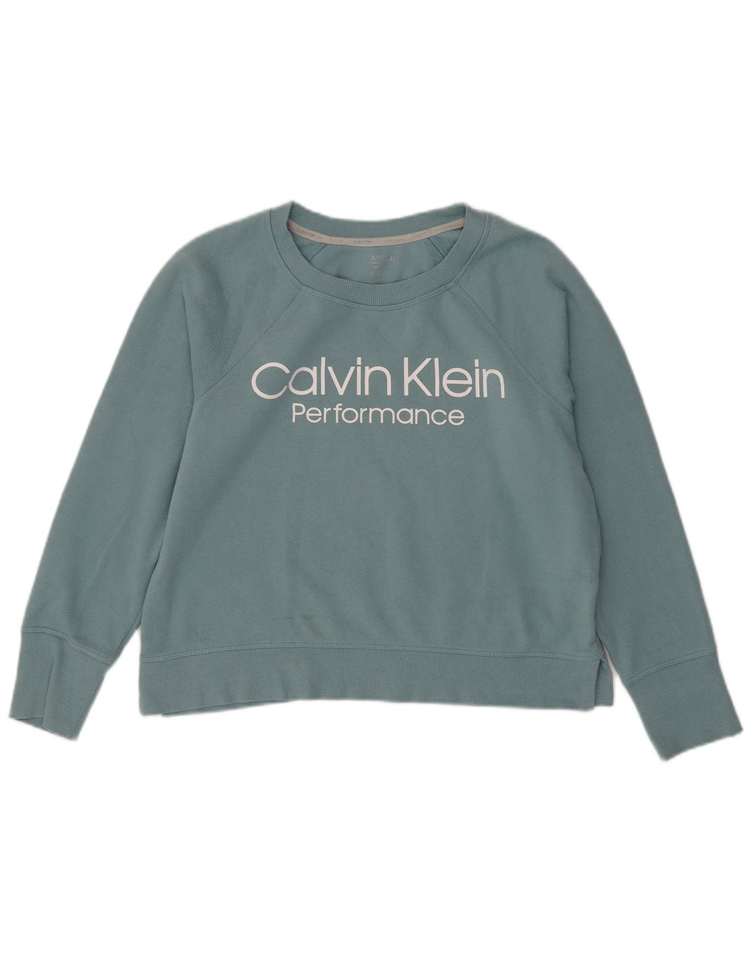 CALVIN KLEIN Женский свитер-свитшот оверсайз UK 10 маленький зеленый