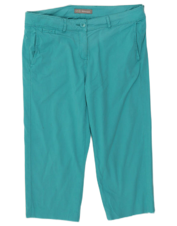 Женские капри Marks & Spencer UK 10, маленькие W32 L18, бирюзовые