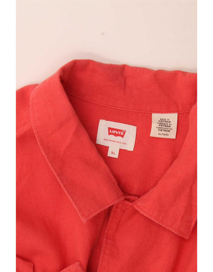 Мужская рубашка с коротким рукавом Levi's XL красная