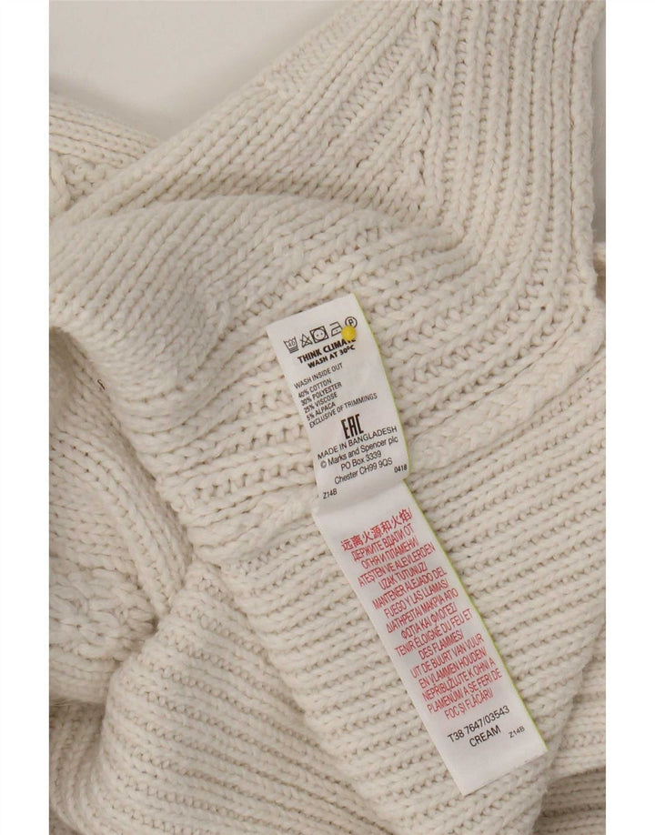Женский свободный джемпер с круглым вырезом Marks & Spencer UK 20 2XL бежевый