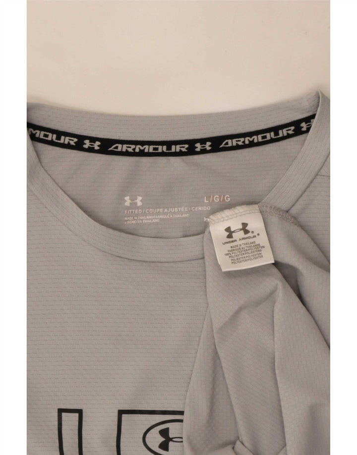 Мужская футболка с рисунком Under Armour, большой серый полиэстер