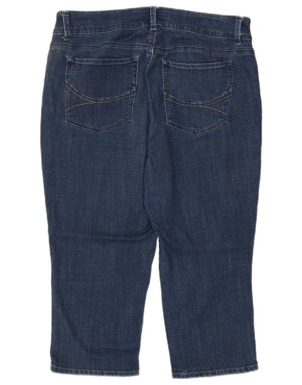 Женские капри Lee со средней посадкой, США 12, большие, W34 L20, синие, хлопок