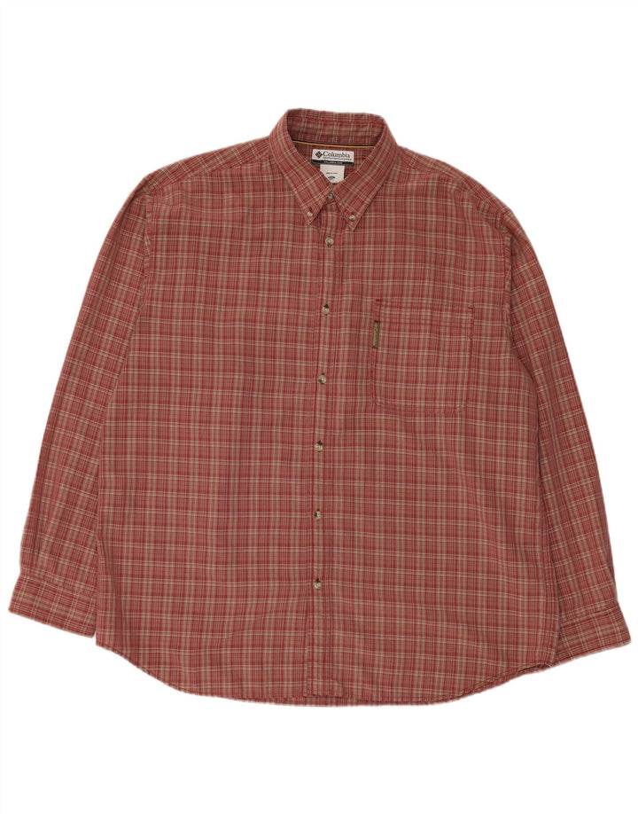 Мужская рубашка Columbia в клетку 2XL, красная клетка из модала