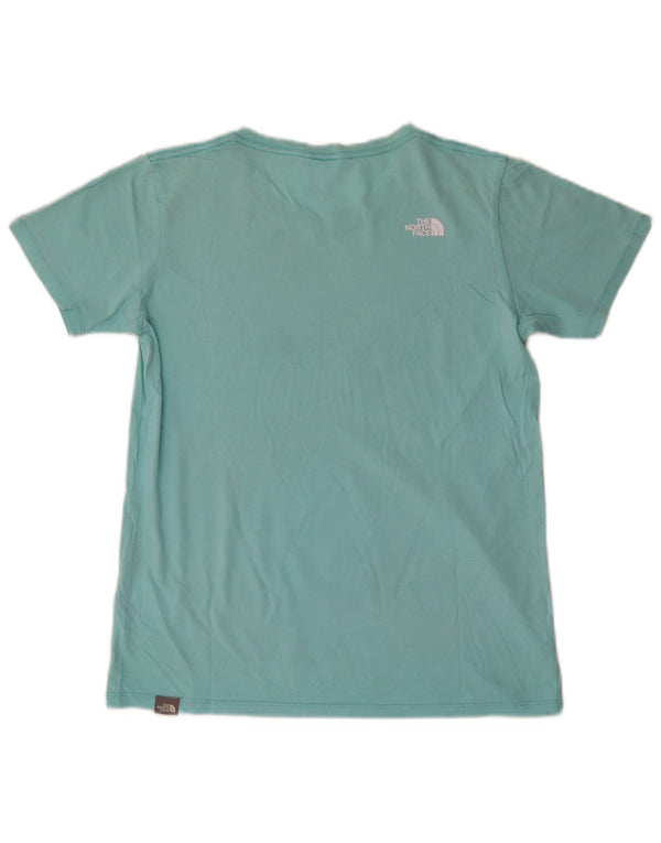 The North Face Womens Graphic T-Shirt Top UK 10 Small Turquoise Cotton