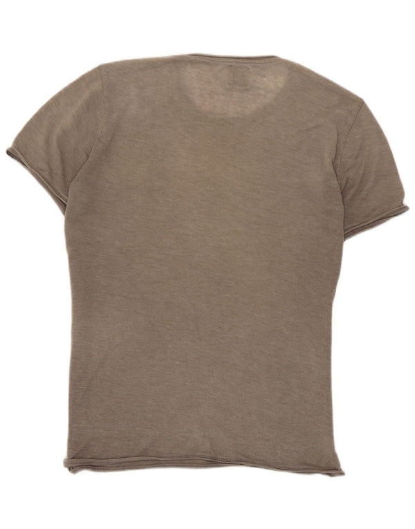 Женская футболка Zara Top UK 10, маленькая коричневая