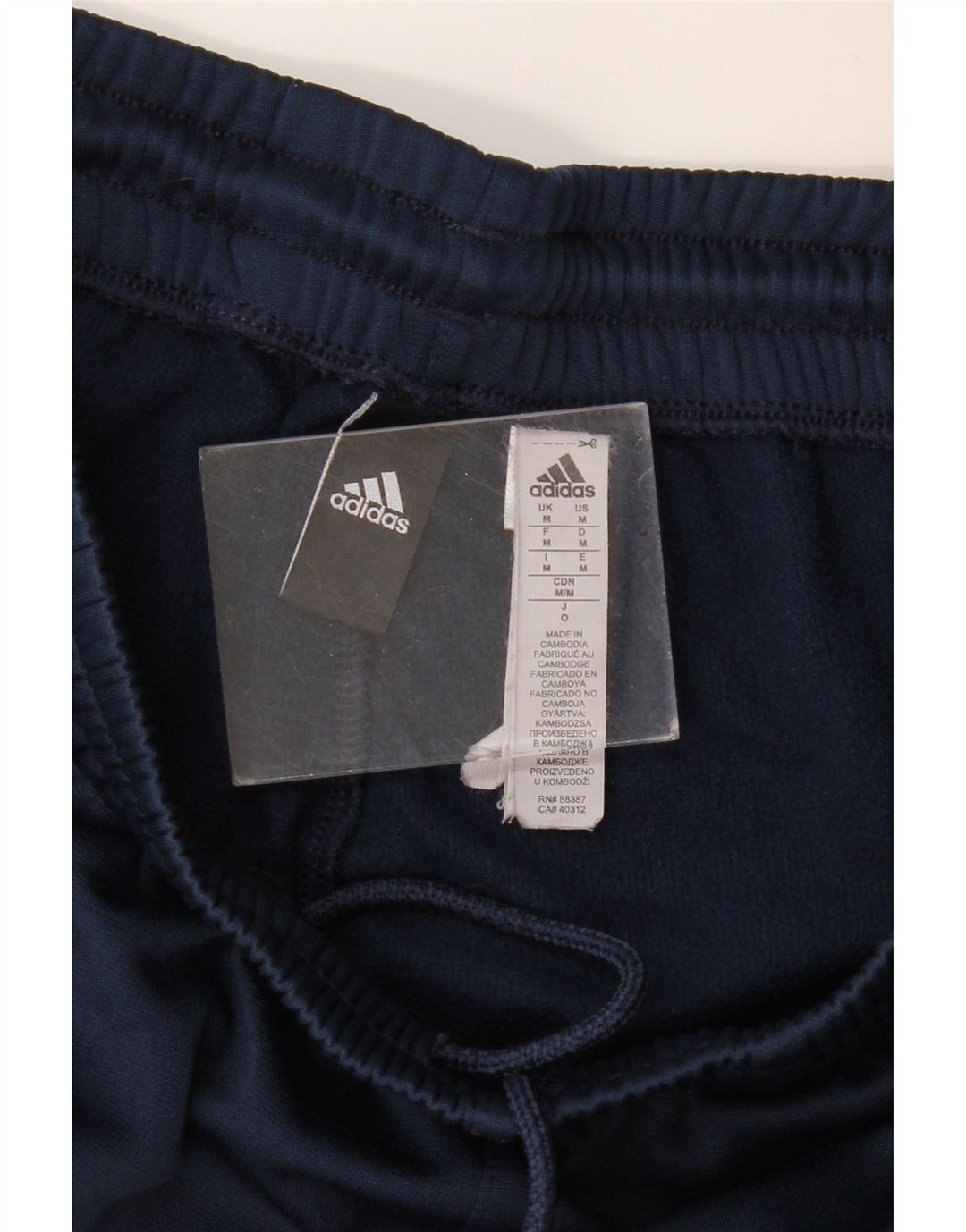 Мужские спортивные брюки Adidas Joggers среднего размера, темно-синие, полиэстер