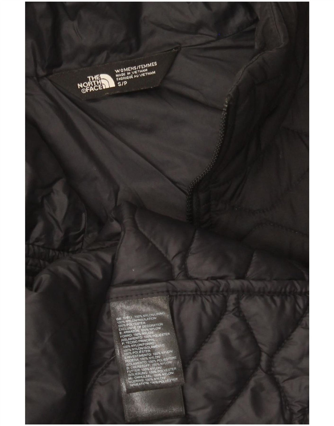 Женская стеганая куртка The North Face UK 10, маленькая, черный нейлон