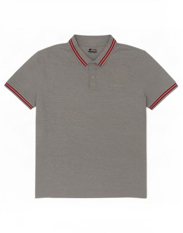 Lotto Mens Life's Polo Shirt 2XL Grey Flecked