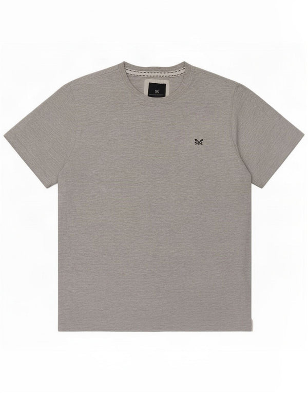 Crew Clothing Мужская футболка Топ Большой серый хлопок