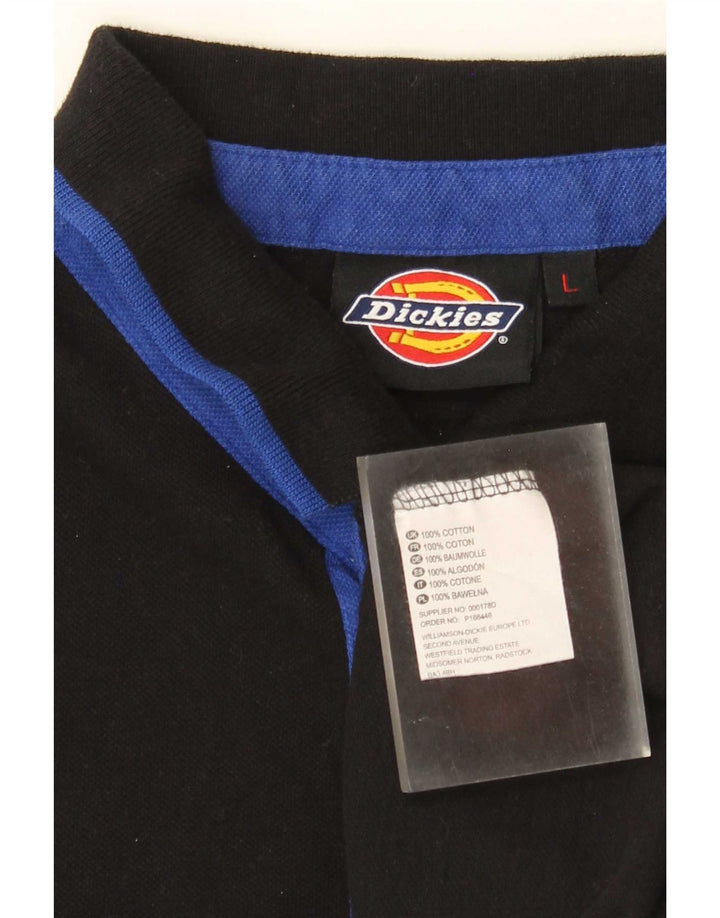 Мужская рубашка поло Dickies, большая черная хлопковая